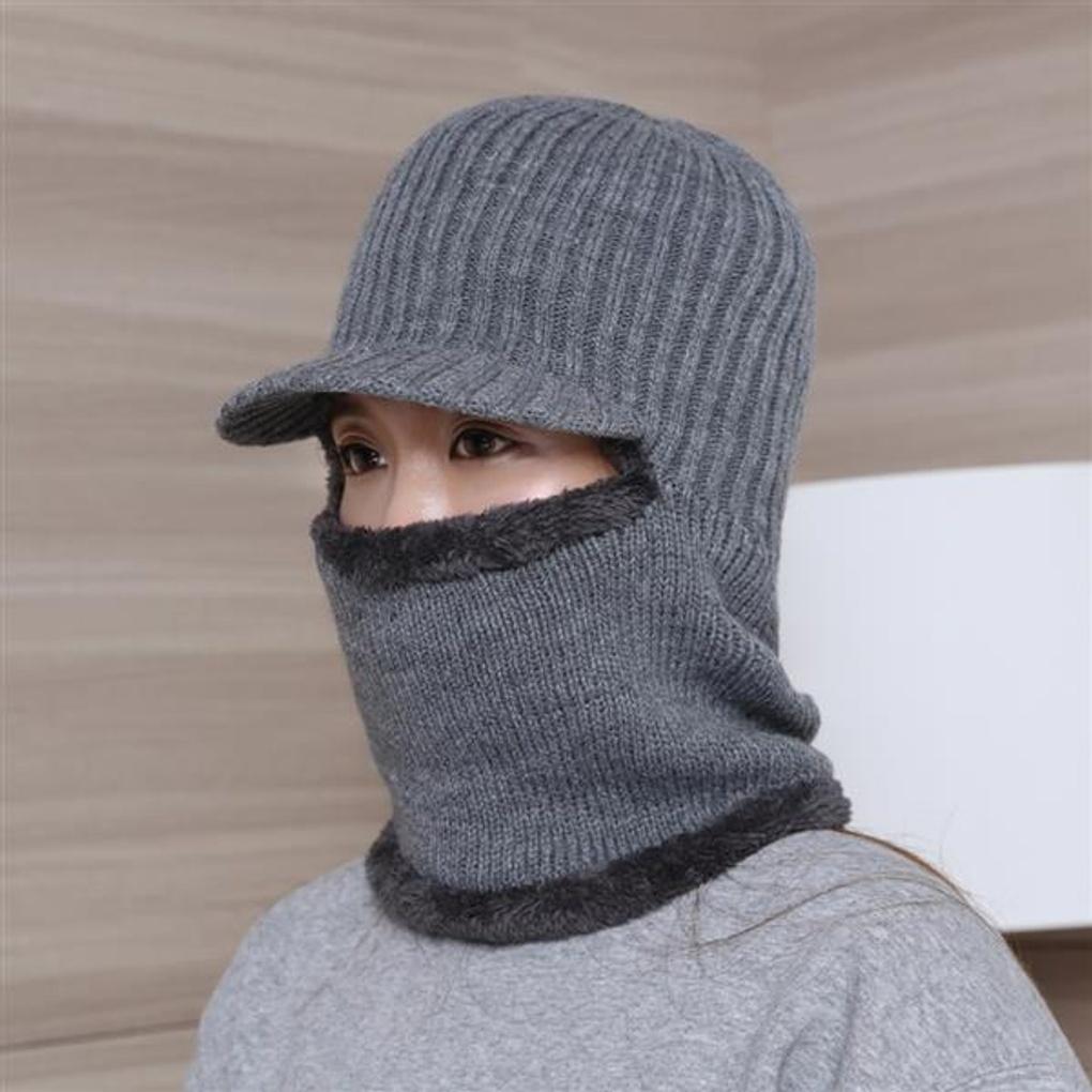 Breed Neck Warmer Fur Hat (Gray)/Fleece Winter Hat