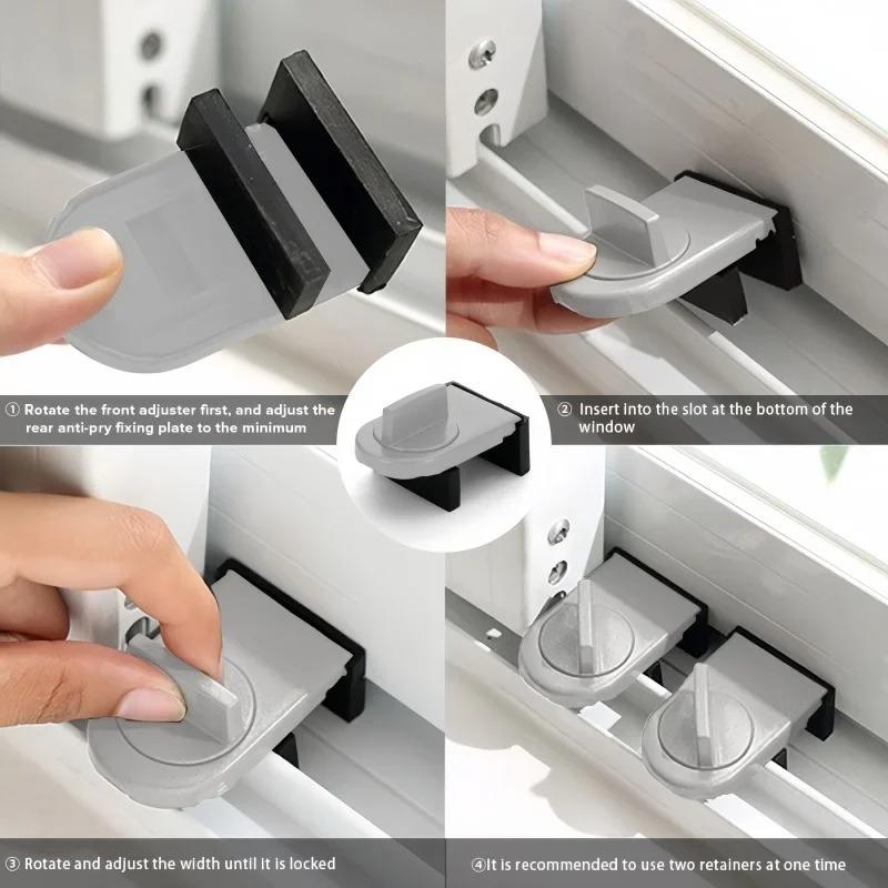 Push Window Child Safety Lock Adjustable Security Door Latch Anti-Theft Lock Direct Sales Window Limit Protection Lock