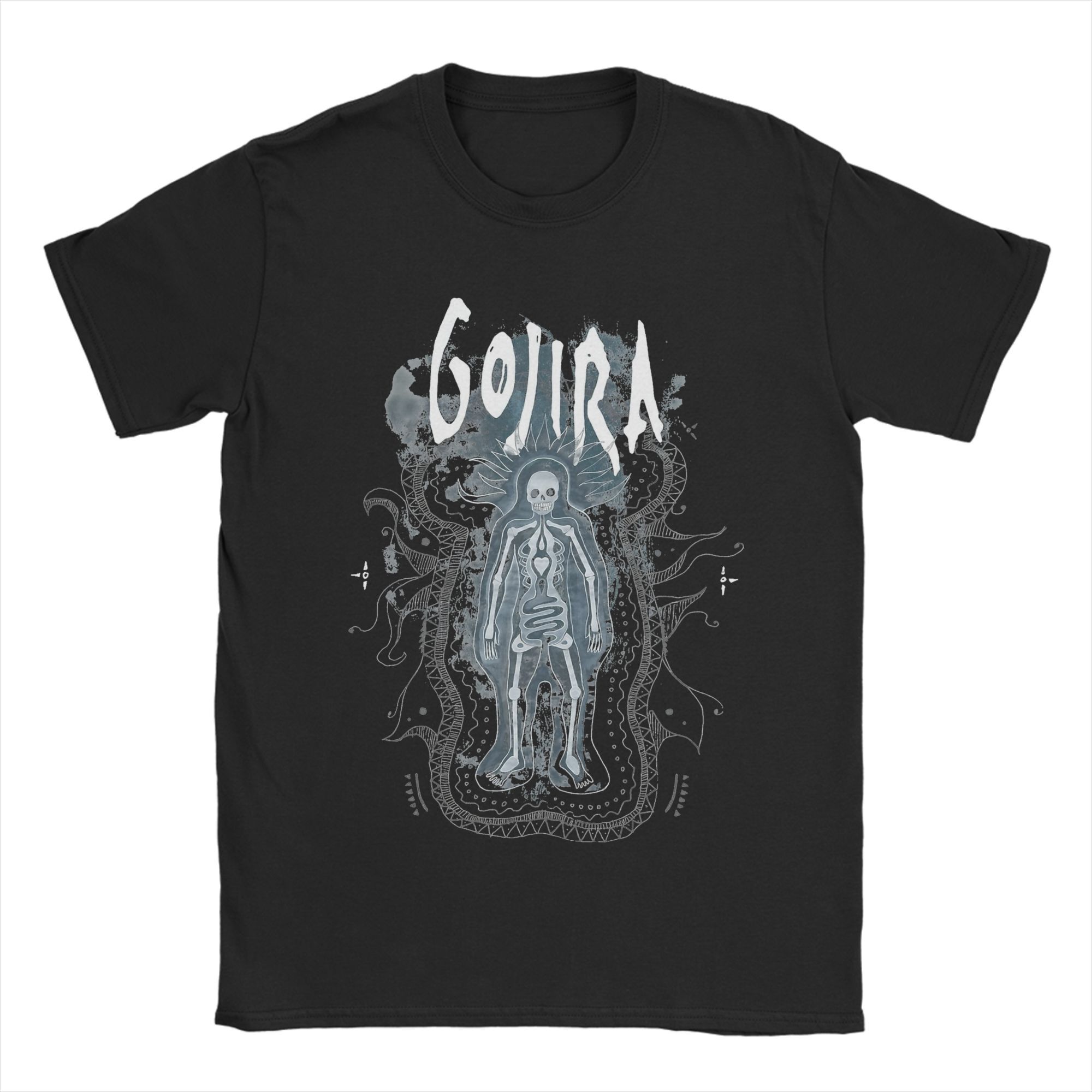

Gojiras Rock Metal Band T Shirt Men Pure Cotton Fashion for Male T-Shirt Round Neck Tees Short Sleeve Tops Printed XL