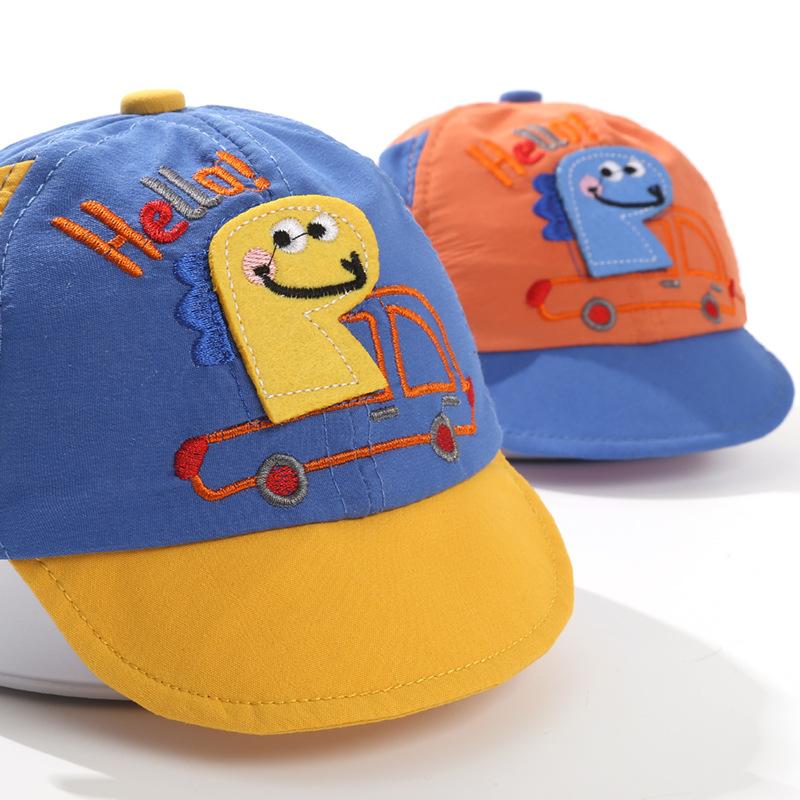 Children's Dinosaur Baseball Cap Boy Cartoon Embroidered Baseball Cap Cute Multi-color Girl Hat