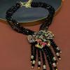 Vintage Style European and American Necklace Heavy Industry Glass Beads Rhinestone Enamel Retro Exaggerated Jewelry For Women