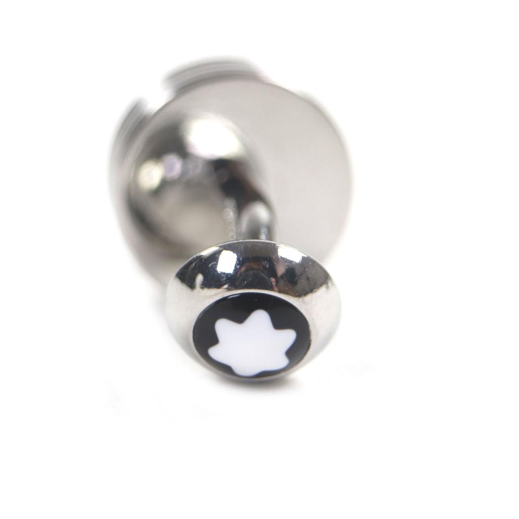 Tolle MONTBLANC Manschettenknöpfe Manschettenknöpfe Diamant 0,06ct S1G Silber schwarz Herren Gebraucht