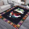 Fashionable Carpet Ethnic Style Border Black Green Orange and Yellow Color Rugs for Kitchen Living Room Bedroom Bedside Mat
