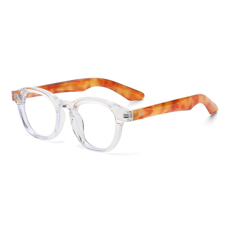 Retro Rivets Polarized Men Round Sunglasses Fashion Black Blue Trending Shades UV400 Women Clear Frame