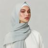 Chiffon de pérola fio bolha lenço de cabeça malaio estilo étnico lenço de cabeça feminino lenço