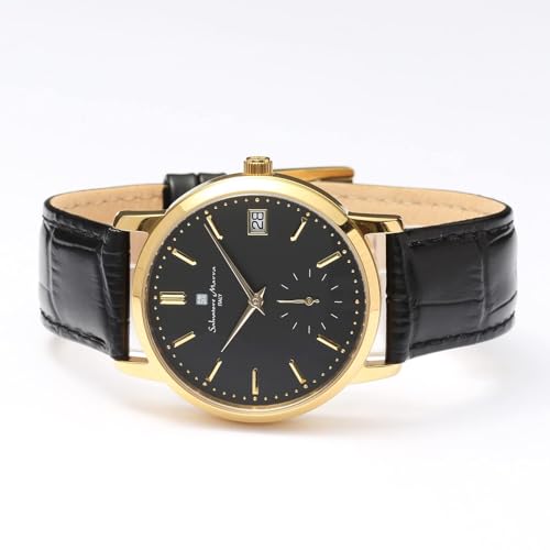 Salvatore Marra Stainless Steel Small Seconds SM22106-GDBK Men's