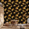 Aged Gold Ochre and Black Wallpaper for Living Room and Bedroom 50x1000
