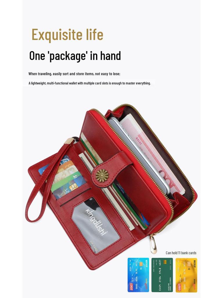 Women's Long PU Wallet: Fashion Clutch with Large Capacity Card Holder