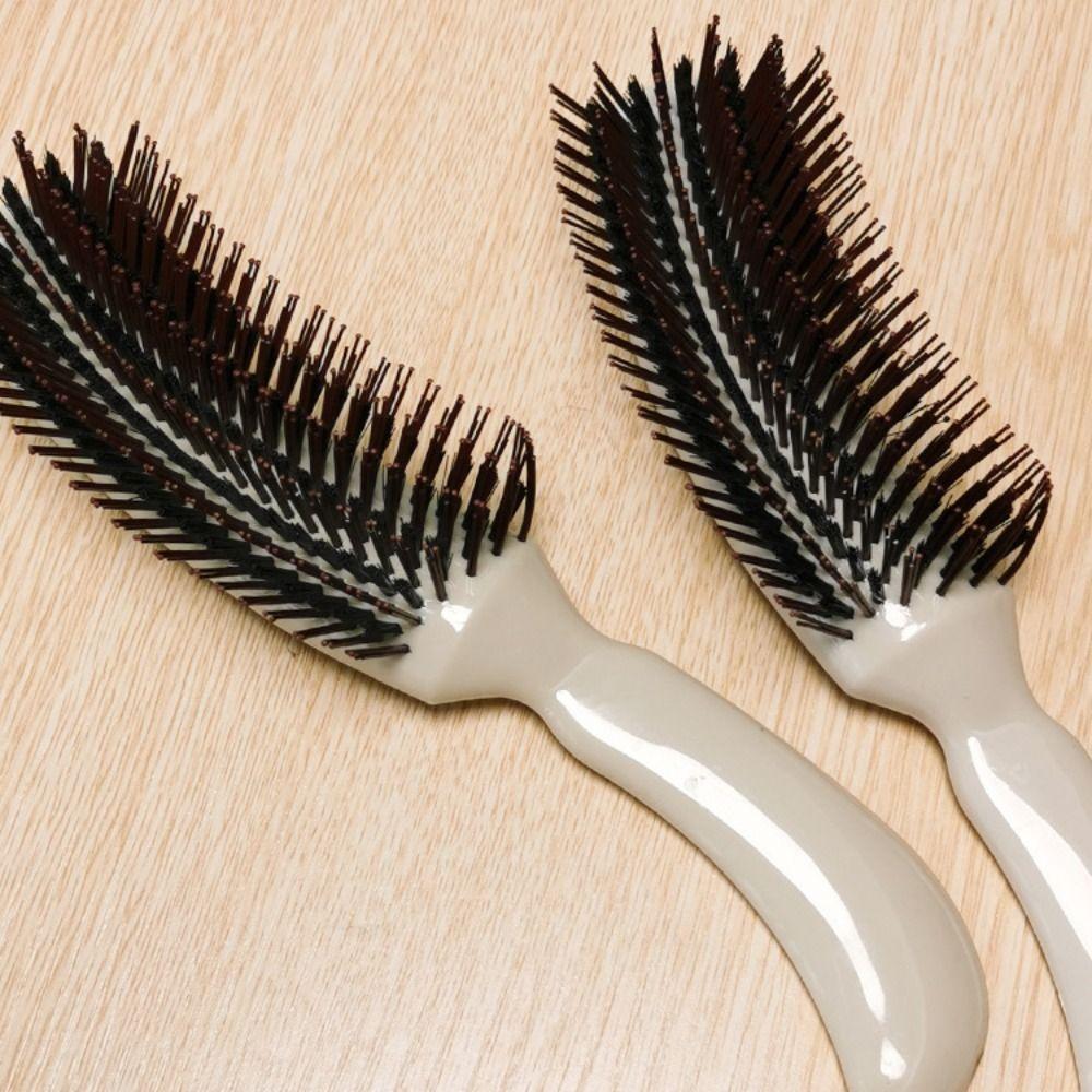 Brosse Plastic Scalp Massag Fluffy Hairdressing Comb Anti-Static Anti-slip S-shaped Comb Durable Soft Frizz Hair Brush Barber