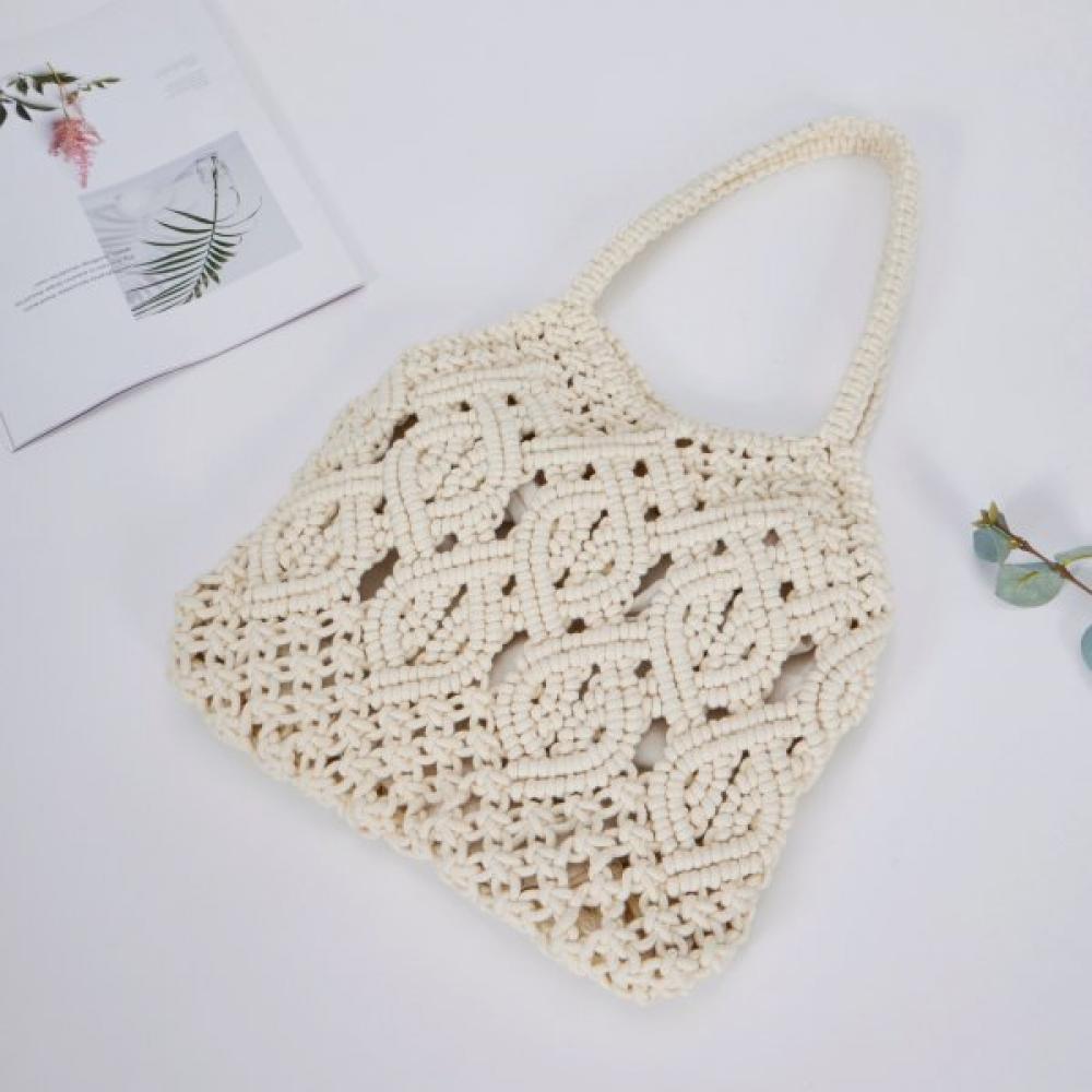 Lala Handgestrickte Makramee-Schultertasche Lala 2b197