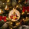 3D Winter Scene Baubles Glowing Christmas Story Ornament Light-Up Ball with Warm LED Light Mini Holiday Acrylic Festive Tree in Clear Hanging