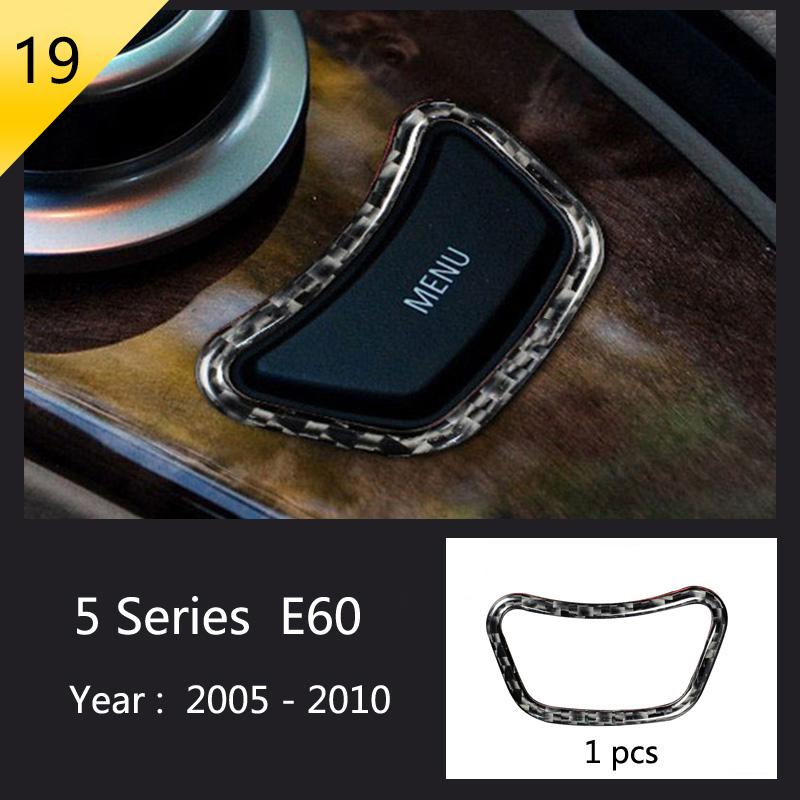 Carbon Fiber For BMW 5 Series E60 Car Inner Gearshift Air Conditioning CD Panel Door Armrest Decorative Cover Trim Car Sticker