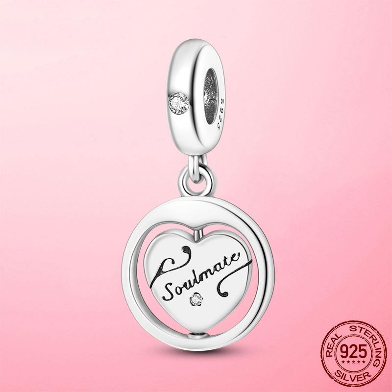 Follow Heart Compass Dangle Charms Beads Pendant Copper Fit Original Bracelets Bangle Diy For Jewelry Making