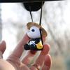 Brelok do samochodu Urocza huśtająca się panda Dekoracja wnętrza samochodu Świąteczna huśtająca się panda Brelok do lusterka wstecznego Akcesoria samochodowe