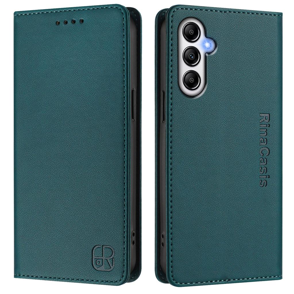 For Samsung Galaxy A14 4G/Galaxy A14 5G Leather Case RINACASIS RC01 Phone Cover with RFID Blocking Wallet Stand