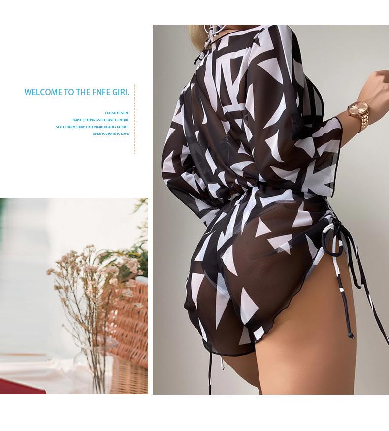 Women's Three-Piece Sexy Bikini Swimsuit - Split Design, High-End European and American Style