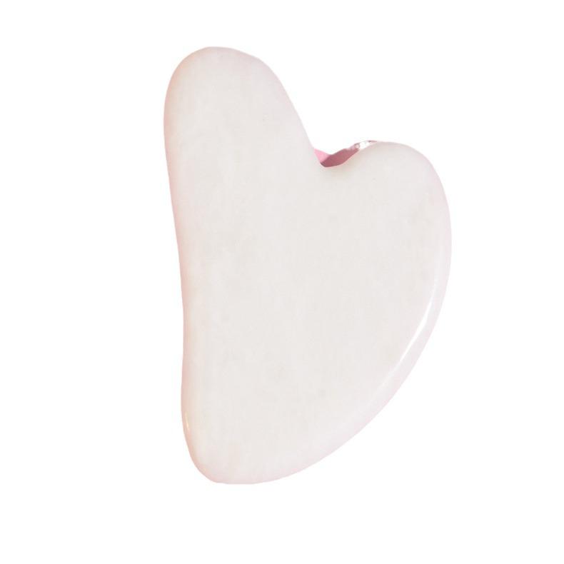 Universal Jade Gua Sha Massager: Xiuyu Heart-Shaped White Jade Facial Board