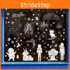Window Pvc Holiday Sticker With Snowflakes Santa Snowmen For Decor Christmas