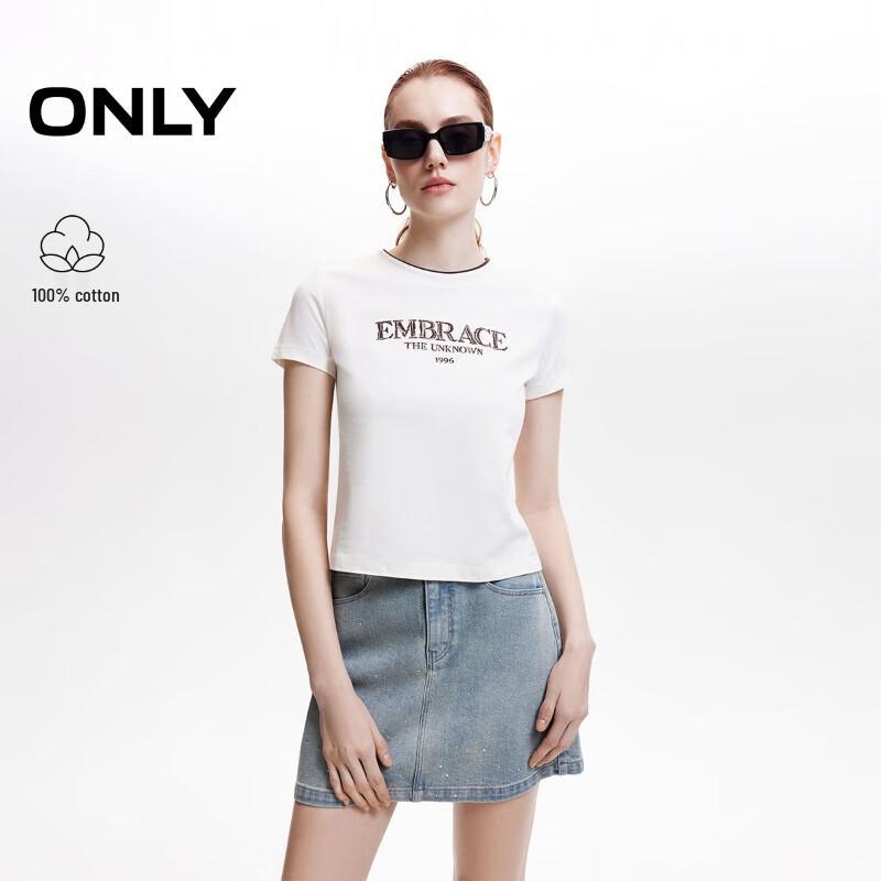 ONLY Women s 2026 Spring Letter Print Cotton T-Shirt XL