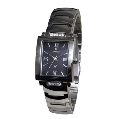 Watch Forever Shell Dial Beautiful Crystal Watch with Simple Belt Adjustment Tool FOREVER Men's FG-1205-5 (Black)