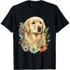 Spring Flower Golden Retriever - Canine Lover Dog Owner Men Women Girls Kids T-Shirt