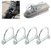 Safety Pin Lock Metallocking Silver Trailer Coupler