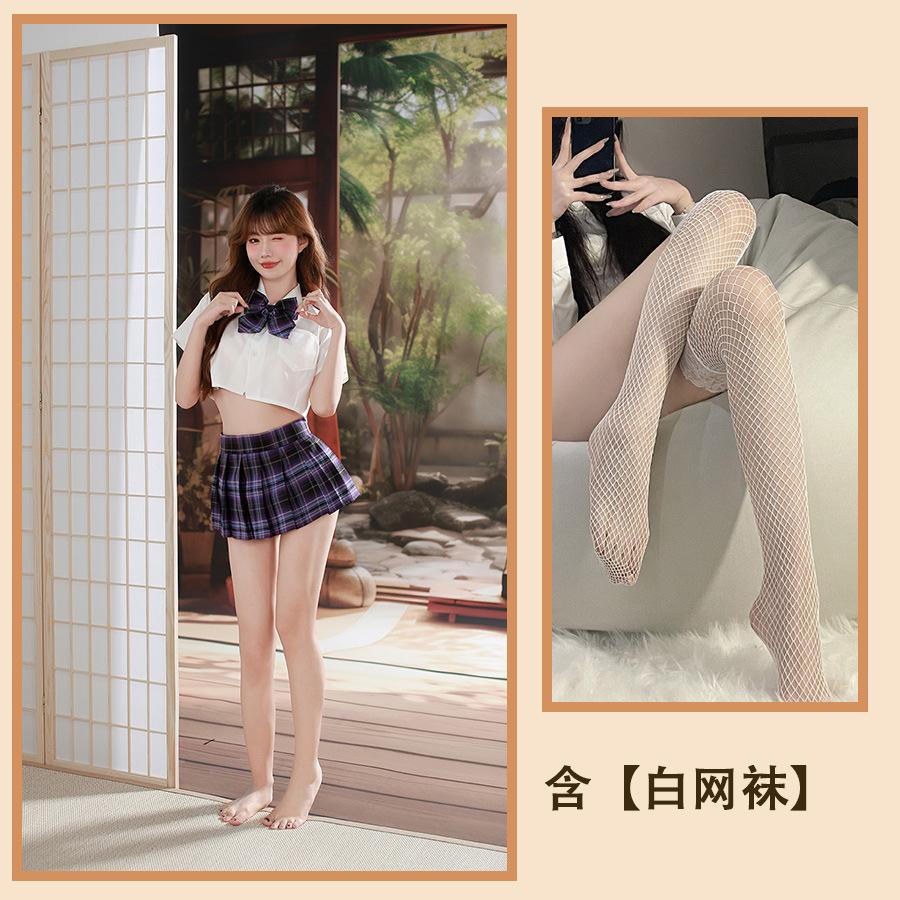Sexy Lingerie College Style Student Jk Uniform Sexy Hot Pleated Skirt Pure Temptation Japanese Suit Woman