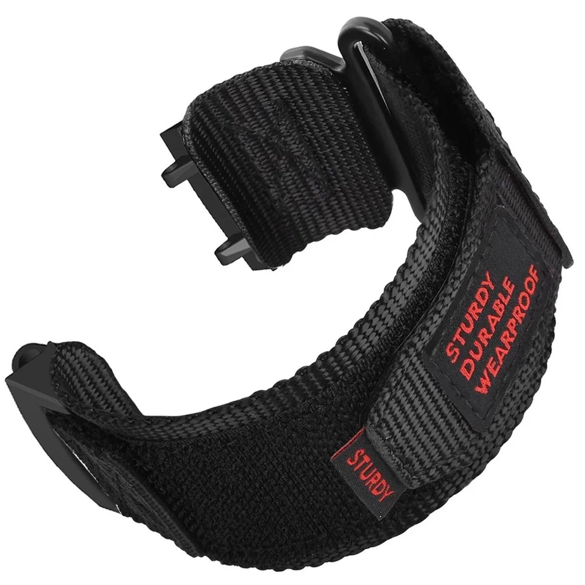 Нейлоновый петлевой ремешок для Huami Amazfit T-rex 2 3 Ultra Ремешок для часов Amazfit Trex Pro T Rex Tyrannosaurus Смарт-часы Спортивный браслет T-Rex 2&length 150mm-190mm чёрный