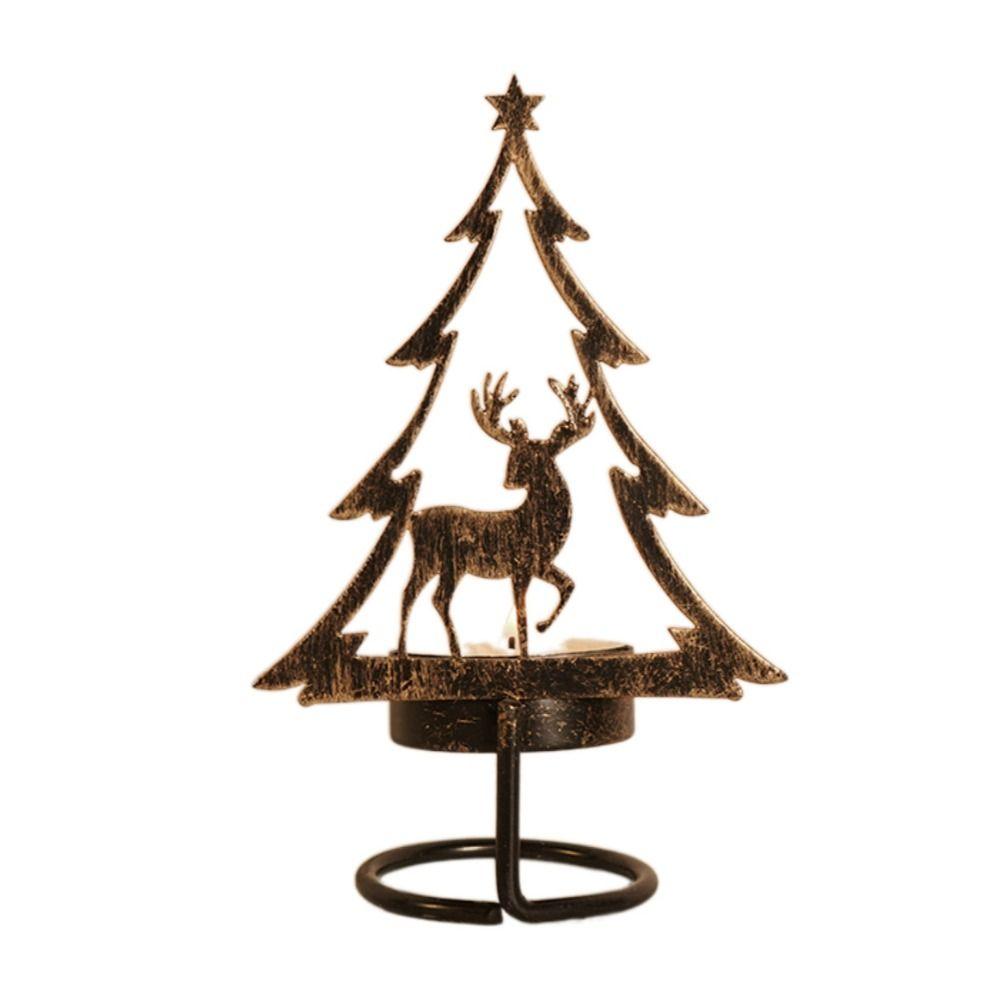 Christmas Scene Christmas Candlestick Iron Art Aromatherapy Candle Holder   Living Room