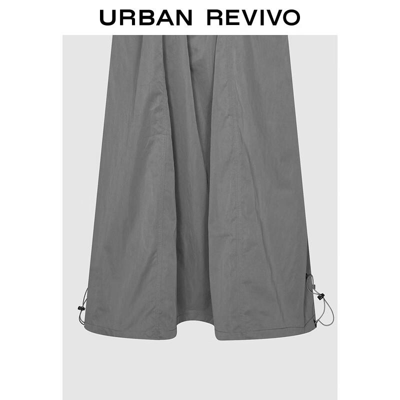 UR 2025 Spring Casual Workwear Drawstring Camisole Dress