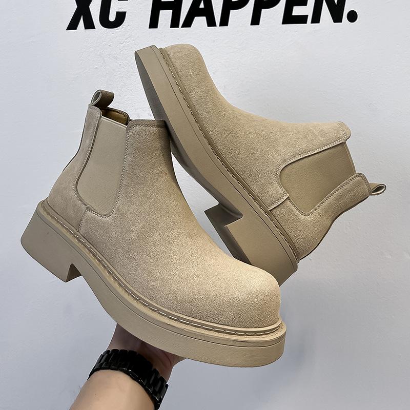 Platform Chelsea short boots 2025 new Internet celebrity autumn and winter brown retro platform Martin boots 22185-A