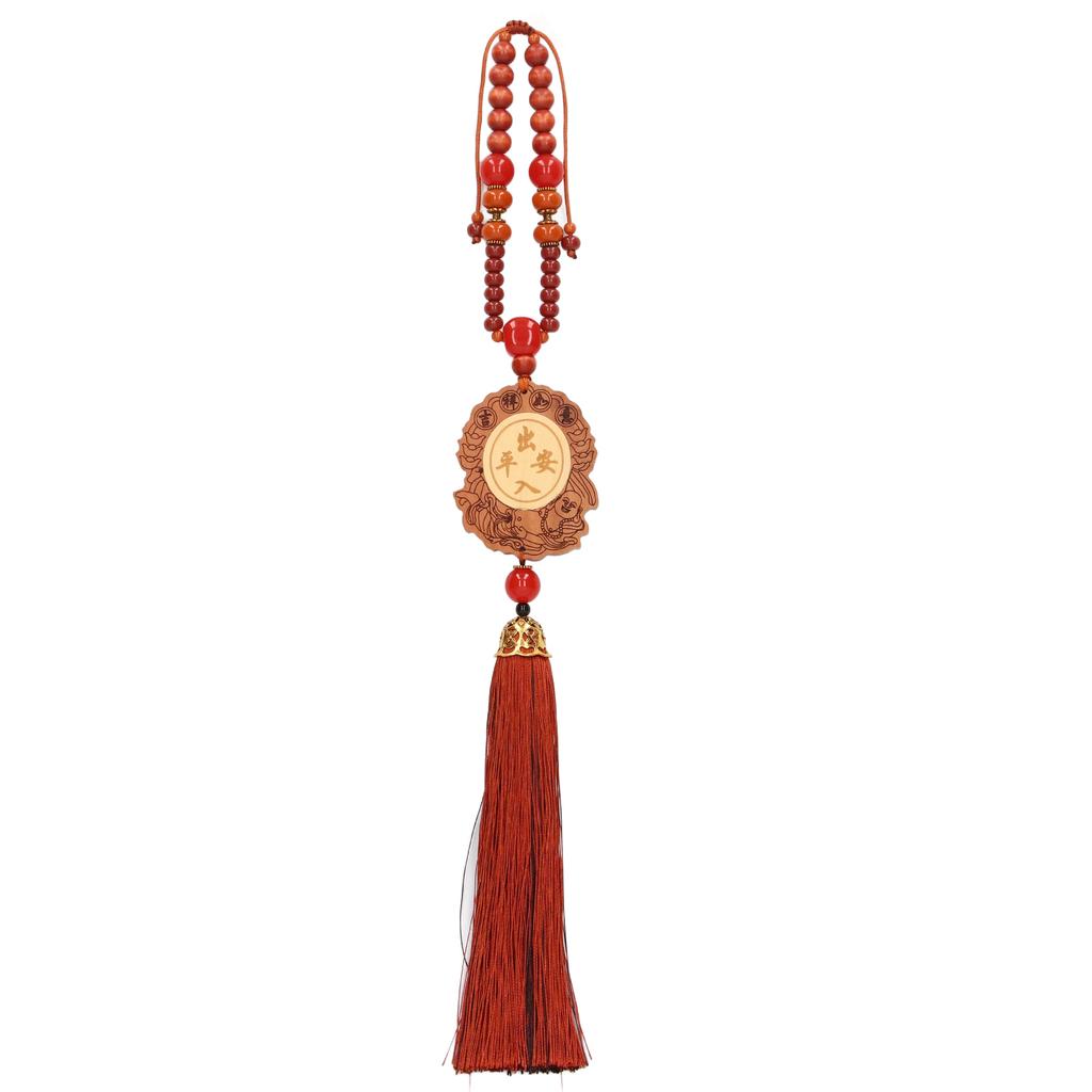 Buddha Car Pendant Wear Resistant Yellow Car Rearview Mirror Pendant for Car Interior Bedroom Living Room Balcony