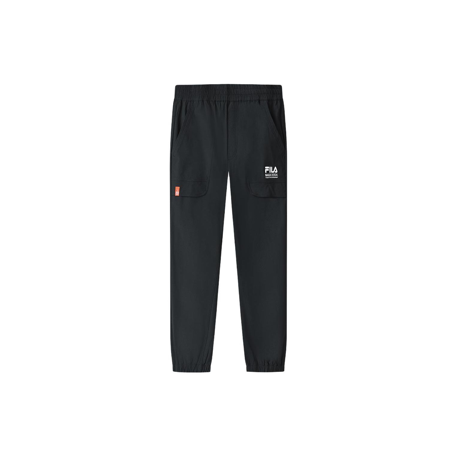 

FILA X Magic Stick Collaboration SS23 Solid Color Logo Print Woven Knit Sports Pants Men pants Black F11M329801F-BK M