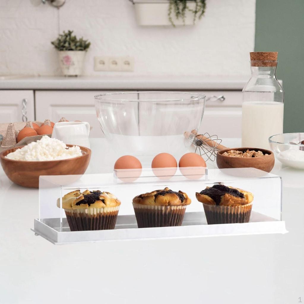 Bakery Display Case Cake Holder with Clear Lid Pastry for Shower
