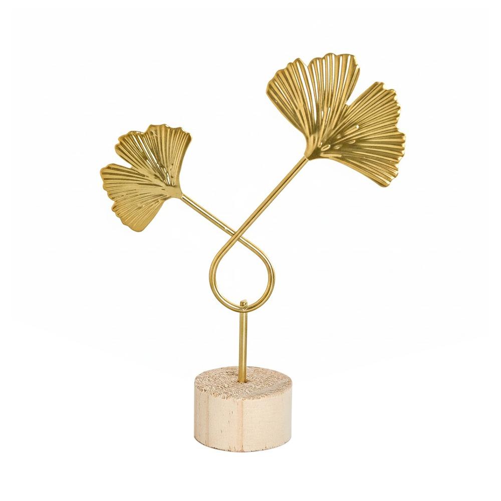 Wood Base Decorative Handicraft Metal Ironwork Desktop Ornament  Home Decoration