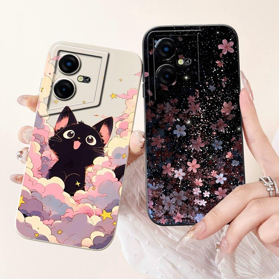 For Tecno Pova Neo 3 Case Silicone Cute Cat Fashion Butterfly Flowers Love Painted Cover For Techno Pova Neo 3 Phone Case LH6n