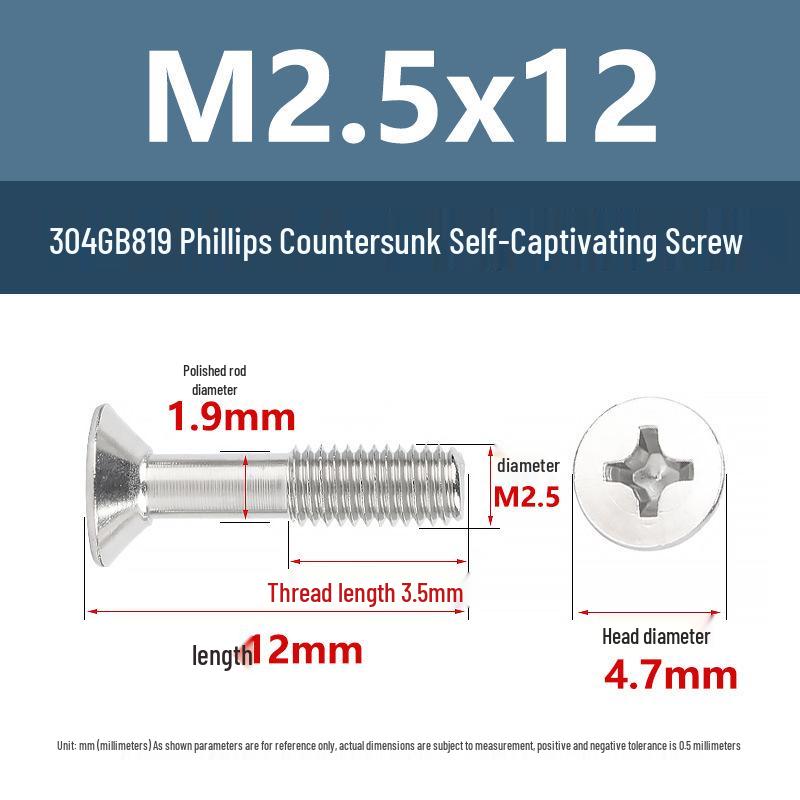 Yigu 304 Edelstahl Sicherungsschrauben M3 M4 M5