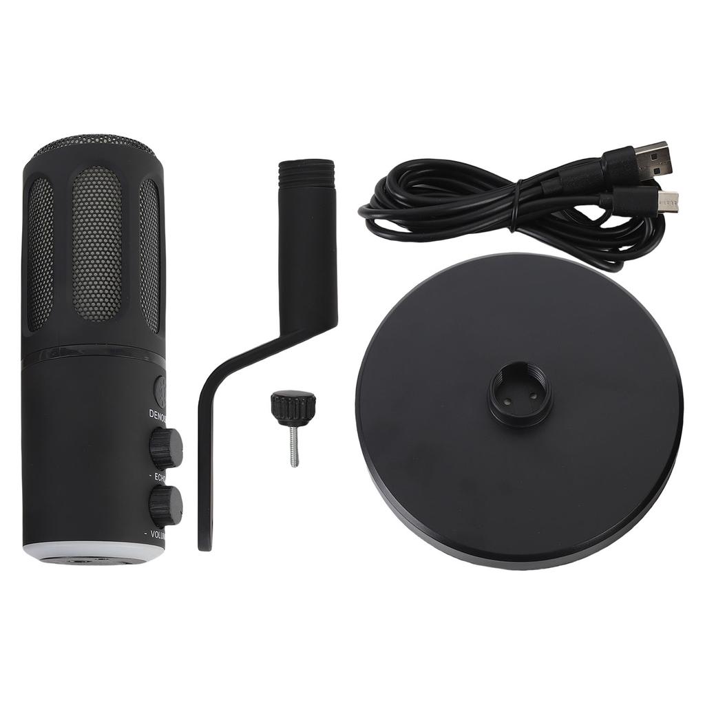 Dynamic Microphone XLR USB Interface Cardioid Pickup Pattern RGB Dynamic Mic for Gaming Live