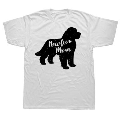 Newfie Mama Neufundländer Hund T-Shirt Prt Tierliebhaber Oversize T-Shirt Lässig Baumwolle Vier Jahreszeiten T-Shirts Täglich