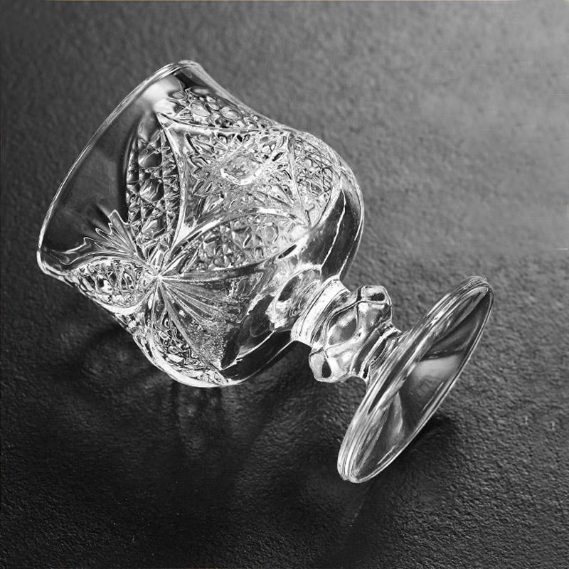 6pcsx34/45ML Lead Free European Design Chinese Old Fashioned Shot Glasses for Liquor Vodka Spirit Drinkware