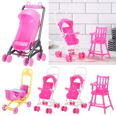 Model Playing House Miniature Baby Stroller Dolls Accessories Dollhouse Furniture Infant Carts