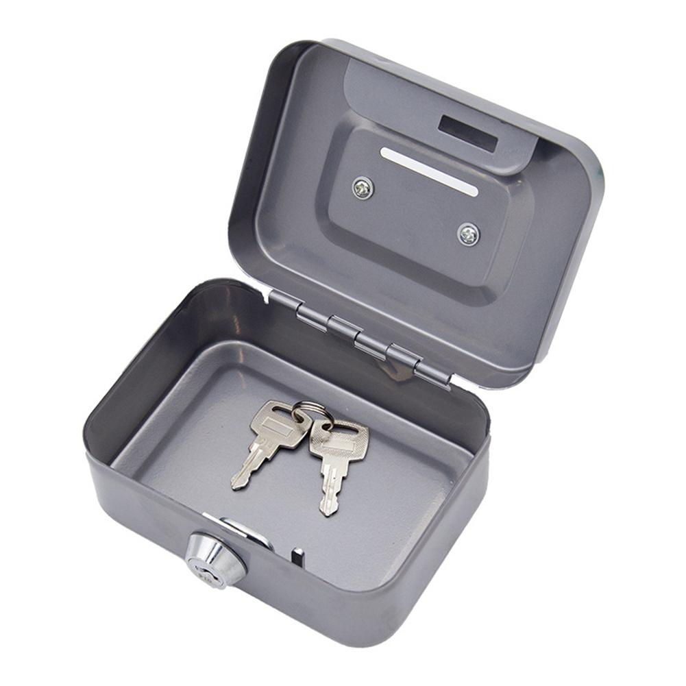 Metal Coin Bank with Key Lock Money Box 4.53x3.78x2.28inch Money Organizer Small Storage Box for Adults and Kids