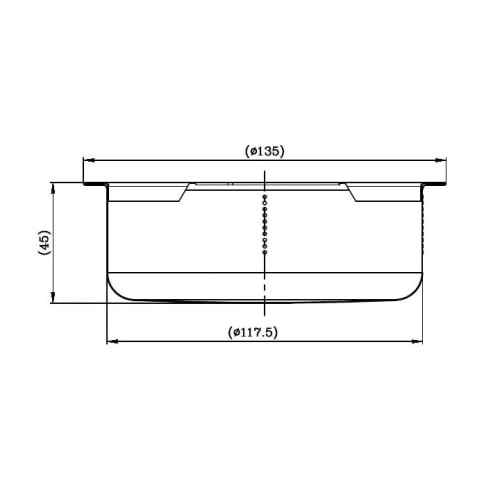 Antibacterial Drainage Bin, 135mm Diameter, Stainless Steel, Drainer, Garbage Receptacle, Slime Control, KEEP FINE, Shallow, 13.5mm, Perforated