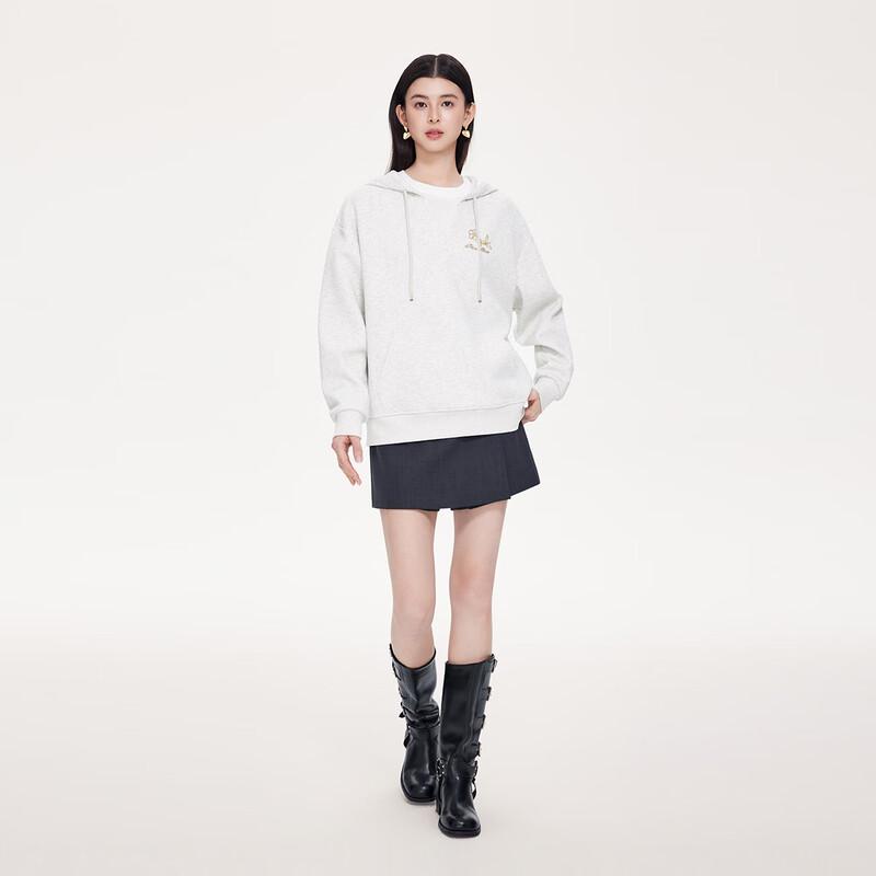 FivePlus Women's Faux Two-Piece Hooded Sweatshirt