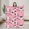 Courage Cowardlys Dog Blanket Quality Soft Warm Cartoon Throw Blanket Winter Camping Couch Chair Sofa Bed Fluffy Bedspread