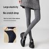 2025 New Style Gray Polka Dot Leggings - Women's Autumn/Winter Plush, Thick, Slimming Pantyhose