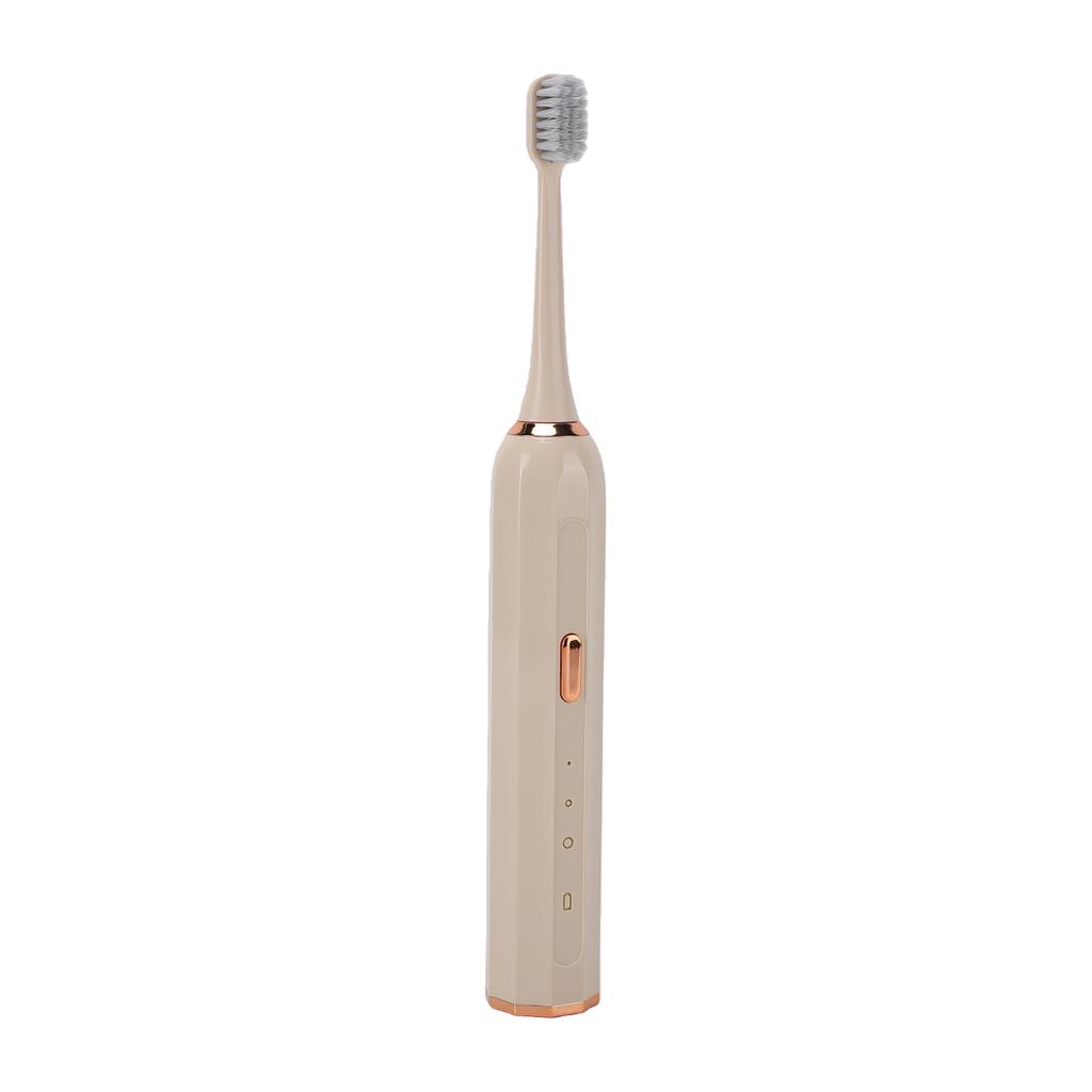 Electric Toothbrush for Adult Water Proof USB Rechargeable Automatic Electronic Toothbrush with 3 Modes Khaki