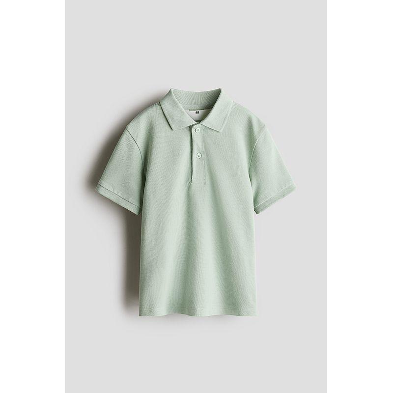 

HM Children s Clothing Boys 2025 Summer New Arrival Polo Shirt Rib Collar Pearl Cotton British Handsome Short Sleeve 1137677