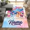 Soccer Fun Bluey Customize Your Name Floor Mat Design for Dining Room Decorate room Kitchen Study room Anti-slip Rug Anime Office Decor Spiritual Gift