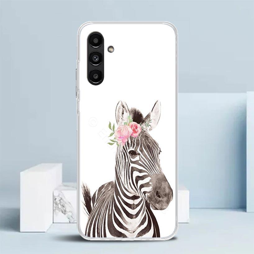 Zebra Stripe Black White Phone Case For Samsung Galaxy A17 A37 A57 A16 A15 A14 A13 A56 A55 A54 A53 A36 A35 A34 A33 A26 A25 A24 A